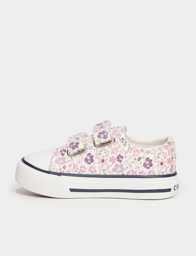 Tennis en toile à scratchs Creeks multicolore bébé fille