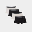 Lot 4 boxers DIM Ecodim gris homme