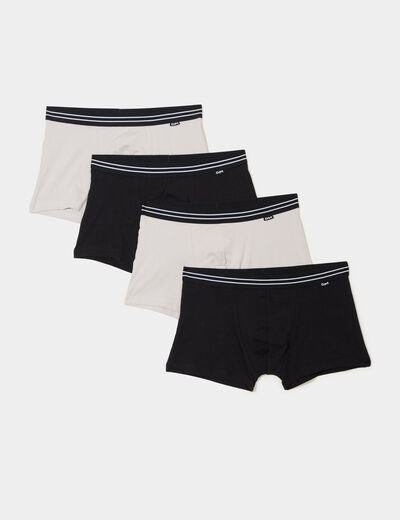 Lot 4 boxers DIM Ecodim gris homme