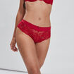 Shorty en micro dentelle rouge femme