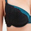 Soutien-gorge corbeille paddé dentelle vert canard femme