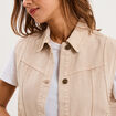 Veste en jean sans manches coton sable femme