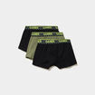 Lot 3 boxers coton majoritaire noir garçon