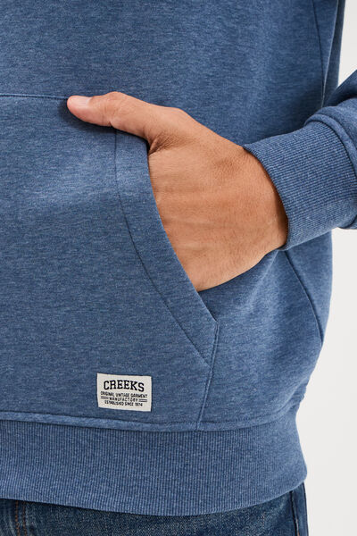 Sweat hoodie capuche et 1 poche bleu homme