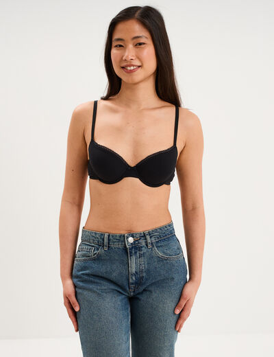 Soutien-gorge embo&icirc;tant padd&eacute; noir femme