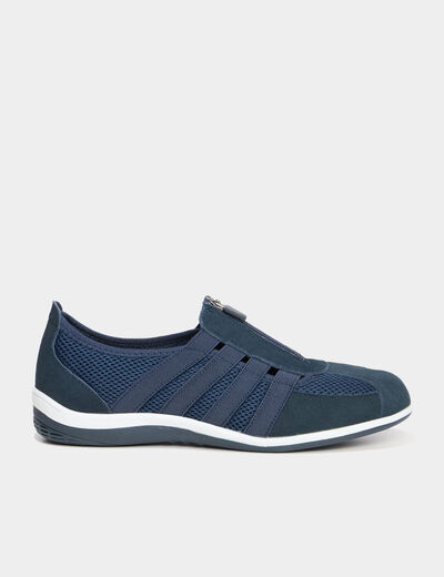 Derbies pied large bleu marine femme