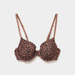 Soutien-gorge corbeille padd&eacute; microfibre marron femme