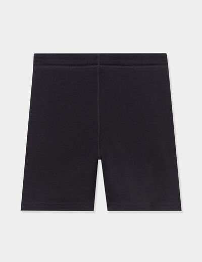 Short jogging droit taille élastiquée noir garçon