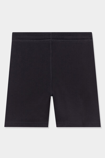Short jogging droit taille &eacute;lastiqu&eacute;e noir gar&ccedil;on
