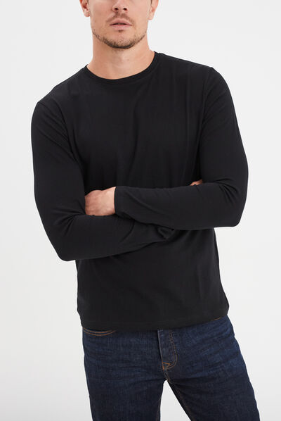 T-shirt manches longues noir homme