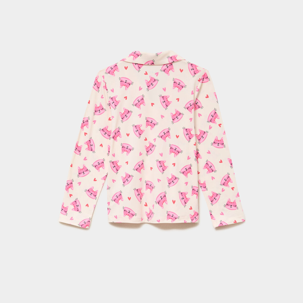 Ensemble pyjama chemise et pantalon ecru fille