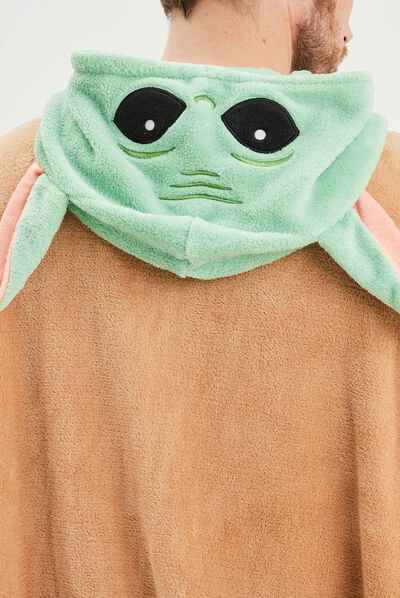 Poncho plaid à capuche Mandalorian sable homme