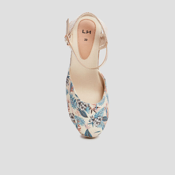 sandales espadrilles compensees multicolore femme Sandales espadrilles compensées multicolore femme