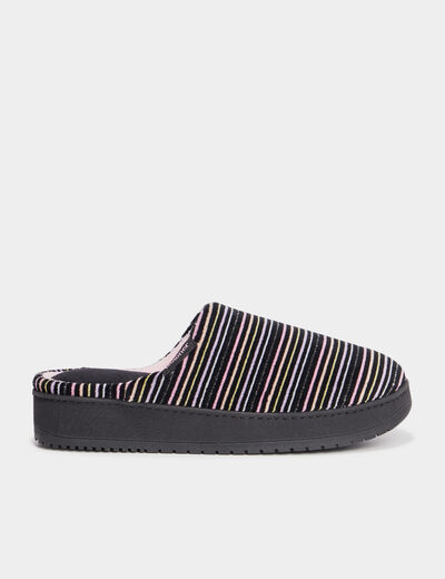 Chaussons mules lavables Isotoner multicolore femme