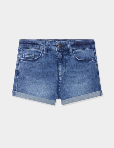Short en jean denim 5 poches denim stone fille