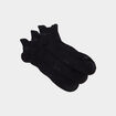 Lot 3 paires chaussettes invisibles noir homme