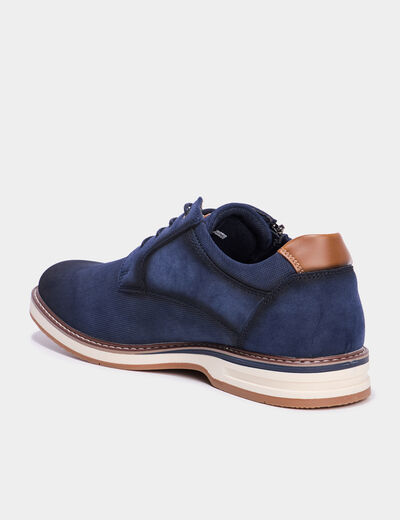 Derbies détails zippés bleu homme