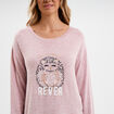 Ensemble pyjama 2 pièces rose framboise femme