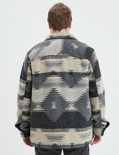Surchemise droite manches longues Creeks gris homme