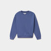 Sweat col rond manches longues bleu gris fille