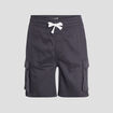 Bermuda cargo à coulisse gris foncé homme