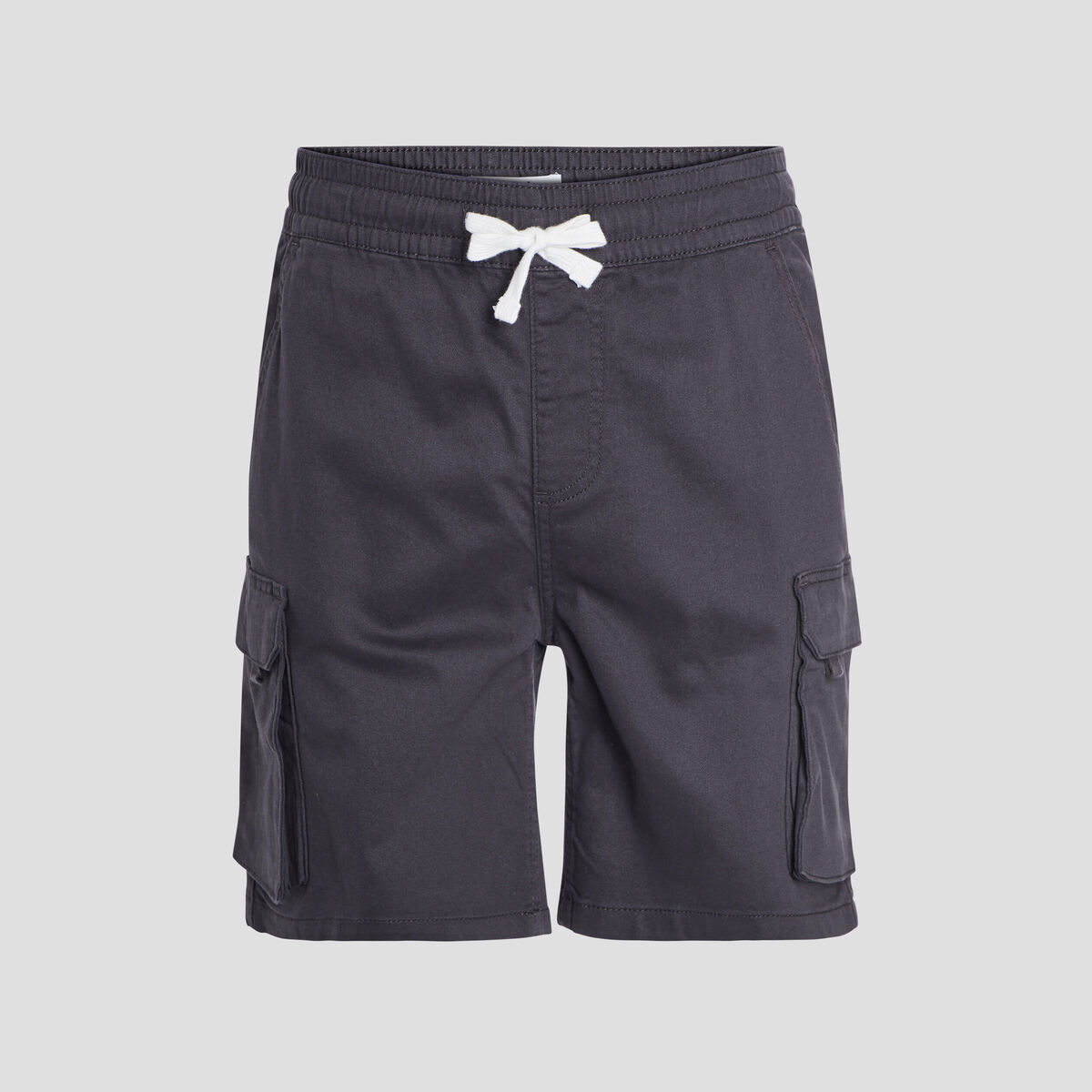 Bermuda cargo à coulisse gris foncé homme