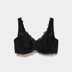 Soutien-gorge corbeille dentelle noir femme grande taille