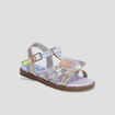 Sandales holographiques gris argent fille