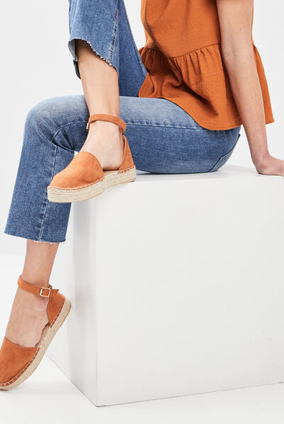 Sandales compensées Liberto marron femme