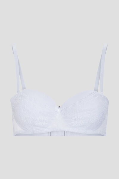 Soutien-gorge bandeau blanc femme