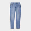 Jeans mom 7/8&egrave;me taille haute coton denim double stone femme