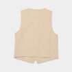 Gilet sans manches c&eacute;r&eacute;monie ajust&eacute; beige gar&ccedil;on