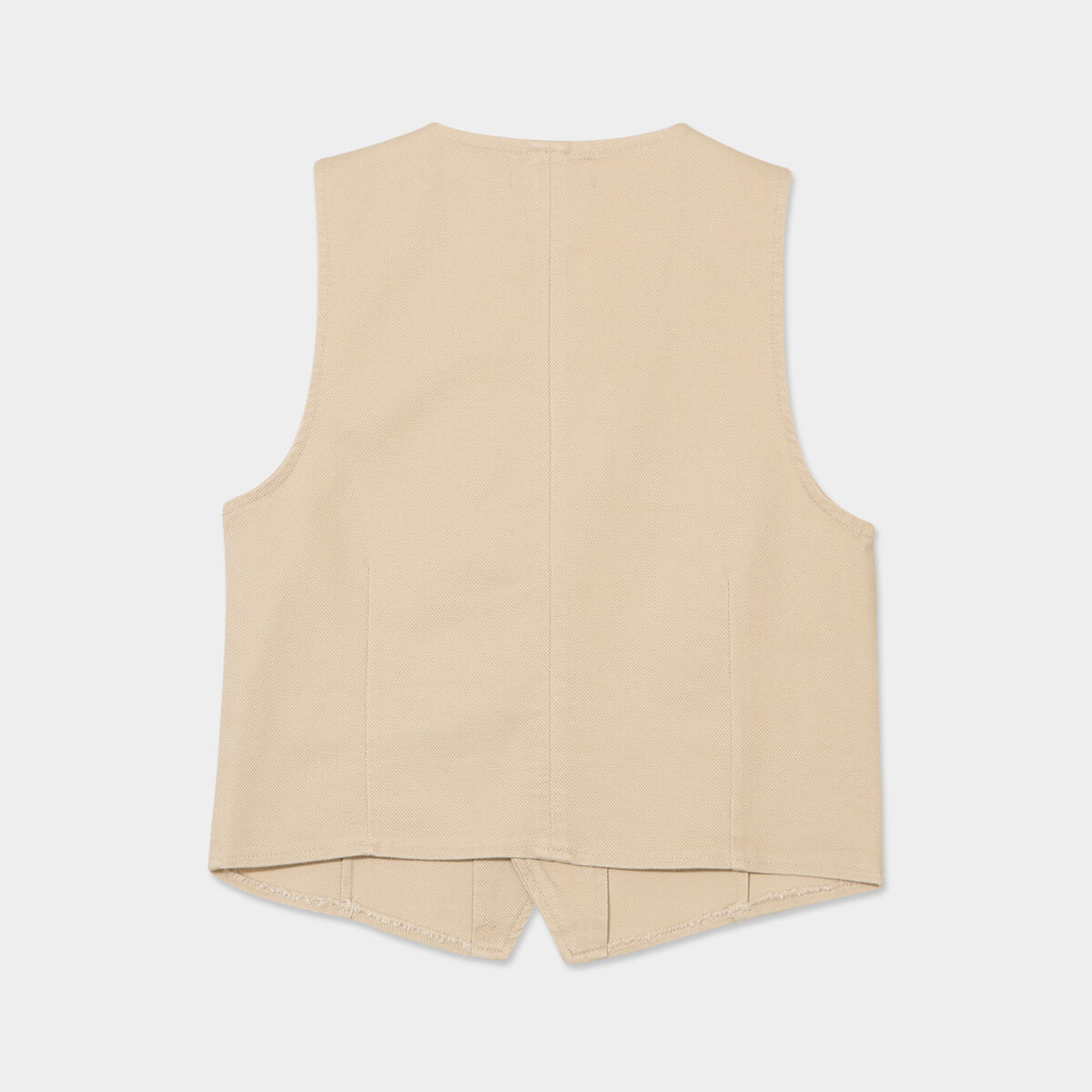 Gilet sans manches c&eacute;r&eacute;monie ajust&eacute; beige gar&ccedil;on