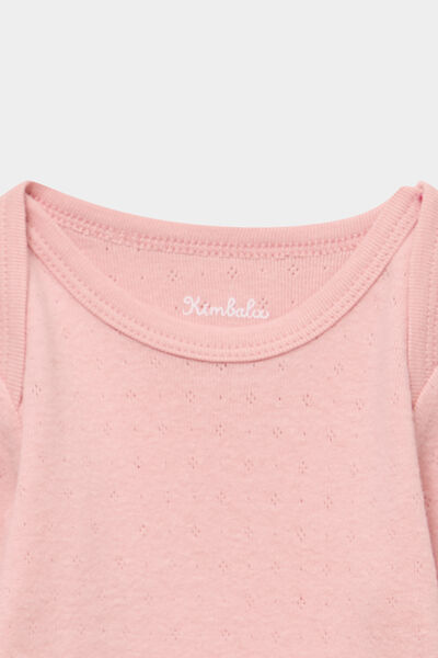 Lot 3 bodies US coton manches longues rose b&eacute;b&eacute;