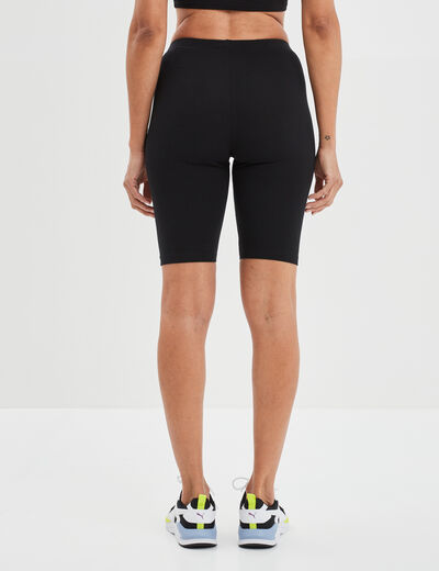 Legging court cycliste ajusté noir femme