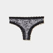 Lot de 2 tangas bords dentelle ecru femme