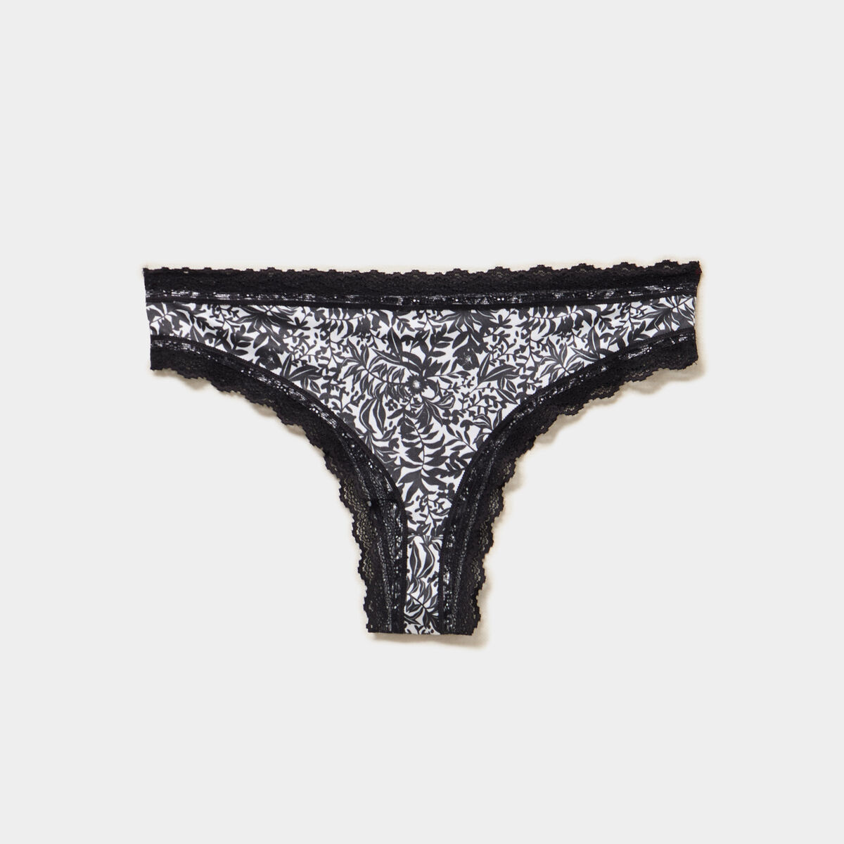Lot de 2 tangas bords dentelle ecru femme