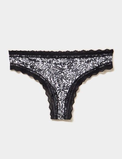 Lot de 2 tangas bords dentelle ecru femme