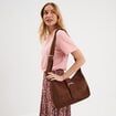 Sac port&eacute;-&eacute;paule marron fonc&eacute; femme