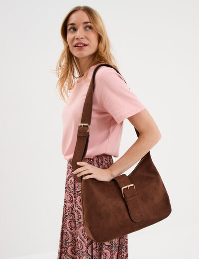 Sac port&eacute;-&eacute;paule marron fonc&eacute; femme
