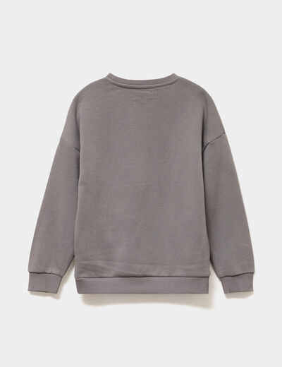 Ensemble jogging sweat et pantalon gris fonc&eacute; gar&ccedil;on