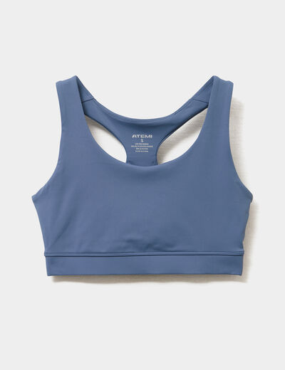 Brassi&egrave;re de sport dos nageur bleu fonc&eacute; femme