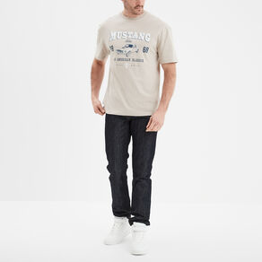 t shirt manches courtes coton mustang sable homme T-shirt manches courtes coton Mustang sable homme