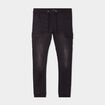 Pantalon skinny stretch 2 poches c&ocirc;t&eacute;s noir homme