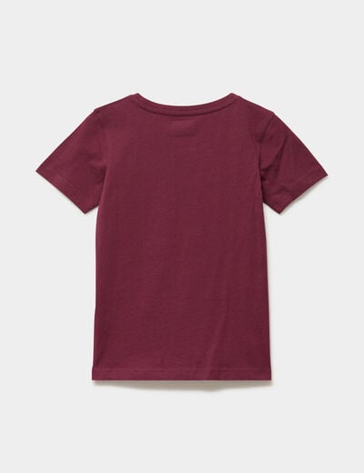 T-shirt manches courtes coton Kappa bordeaux fille