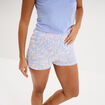 Bas de pyjama short coton bleu femme
