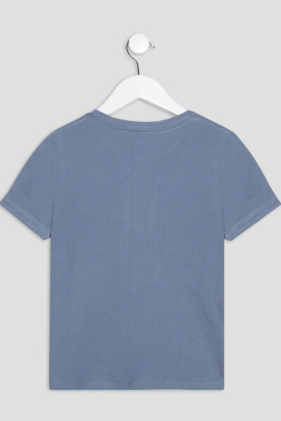 T-shirt manches courtes bleu gris garçon