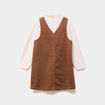Ensemble robe chasuble et t-shirt camel fille