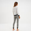 Ensemble pyjama 2 pi&egrave;ces gris clair femme