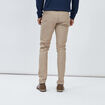 Pantalon droit en coton stretch sable homme